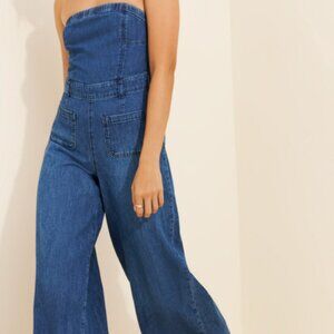 The Skipper by Pilcro denim strapless jumpsuit